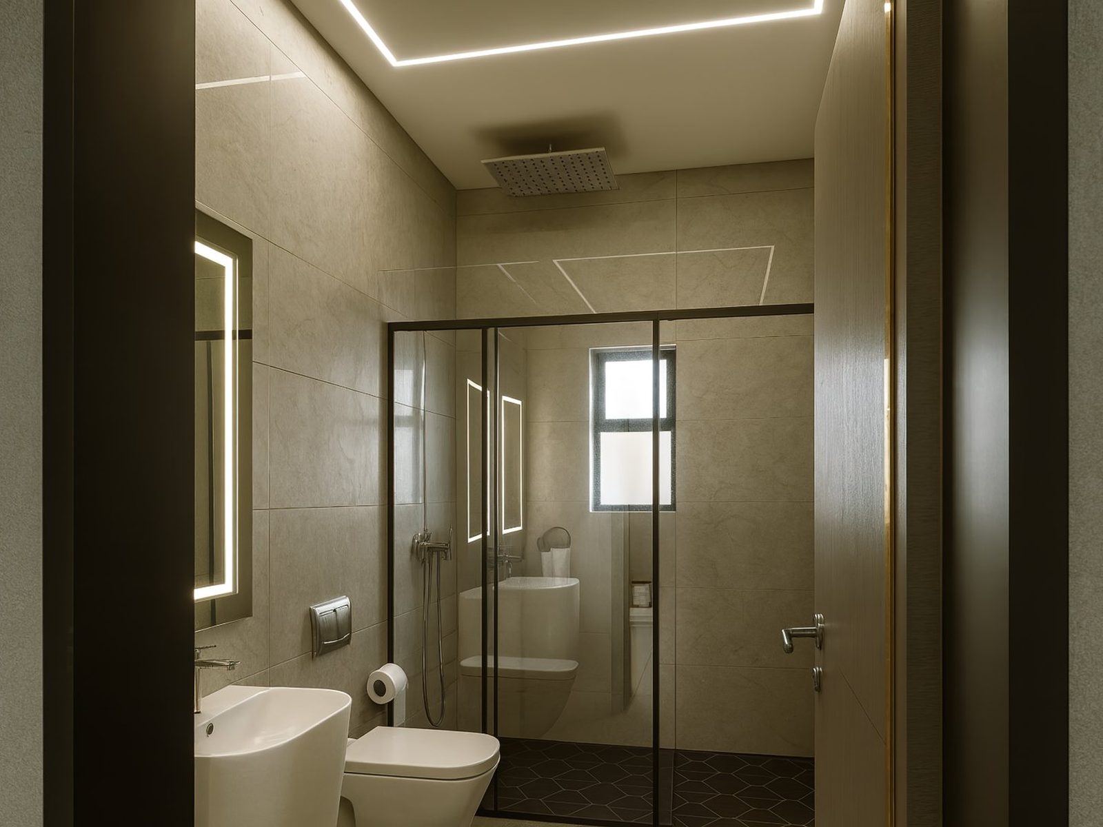 Guest bathroom and cloakroom.